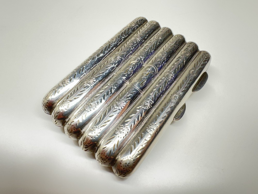 1923 g.f.b birmingham hallmarked sterling solid silver cigarette/cigarillo case