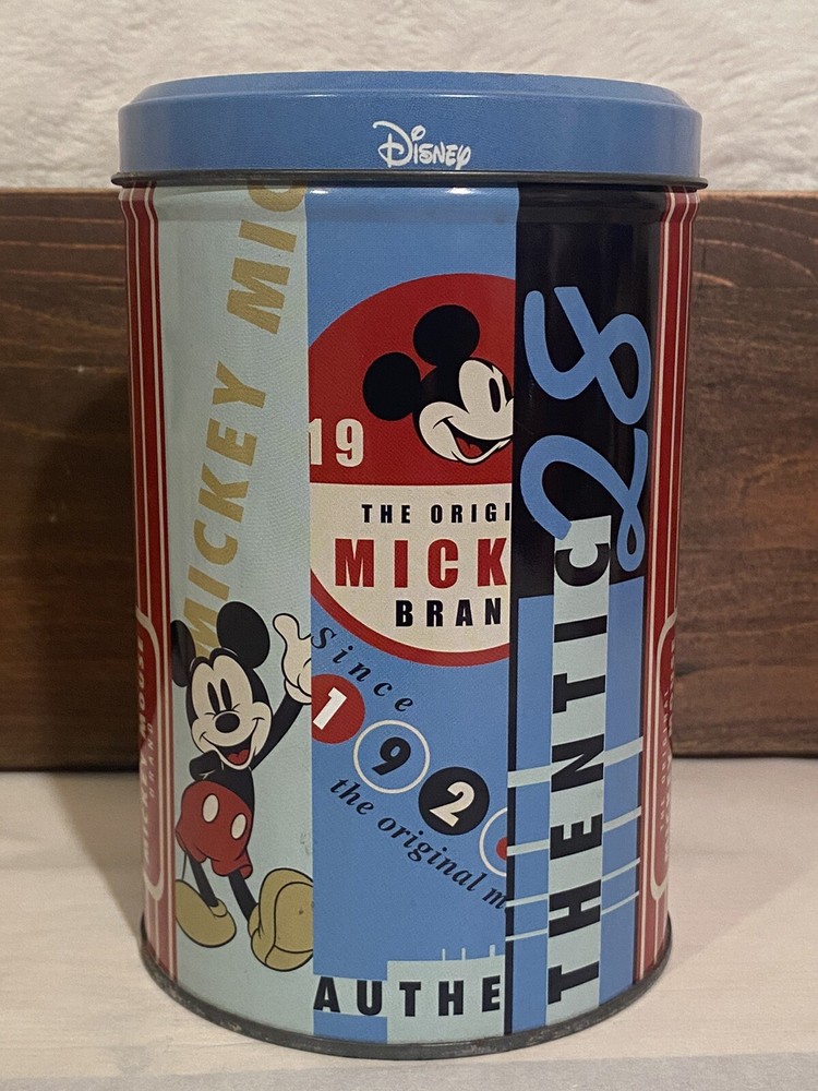 Disney Micky Mouse Collector Tin Box Container 5.5".  GREAT COLORS!