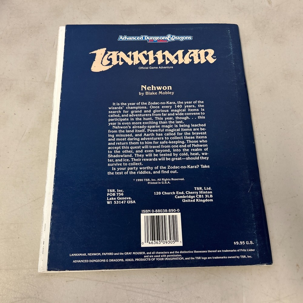 Advanced Dungeons & Dragons Nehwon Paperback