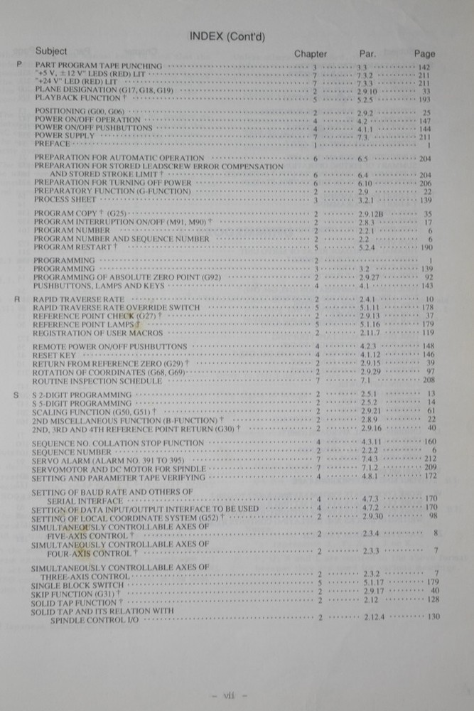 Yasnac MX3 CNC Operations and Programing Manual 305 pages 1994