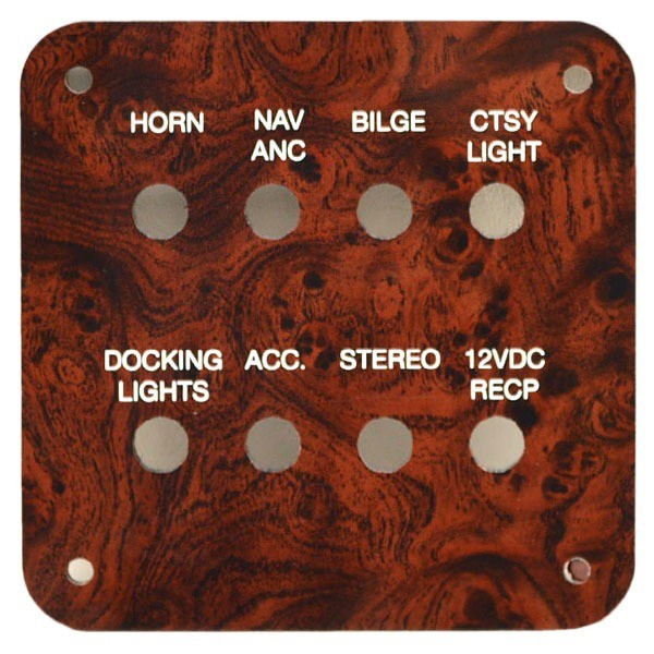 Hurricane Boat Blank Breaker Switch Panel | Fundeck 172 Woodgrain