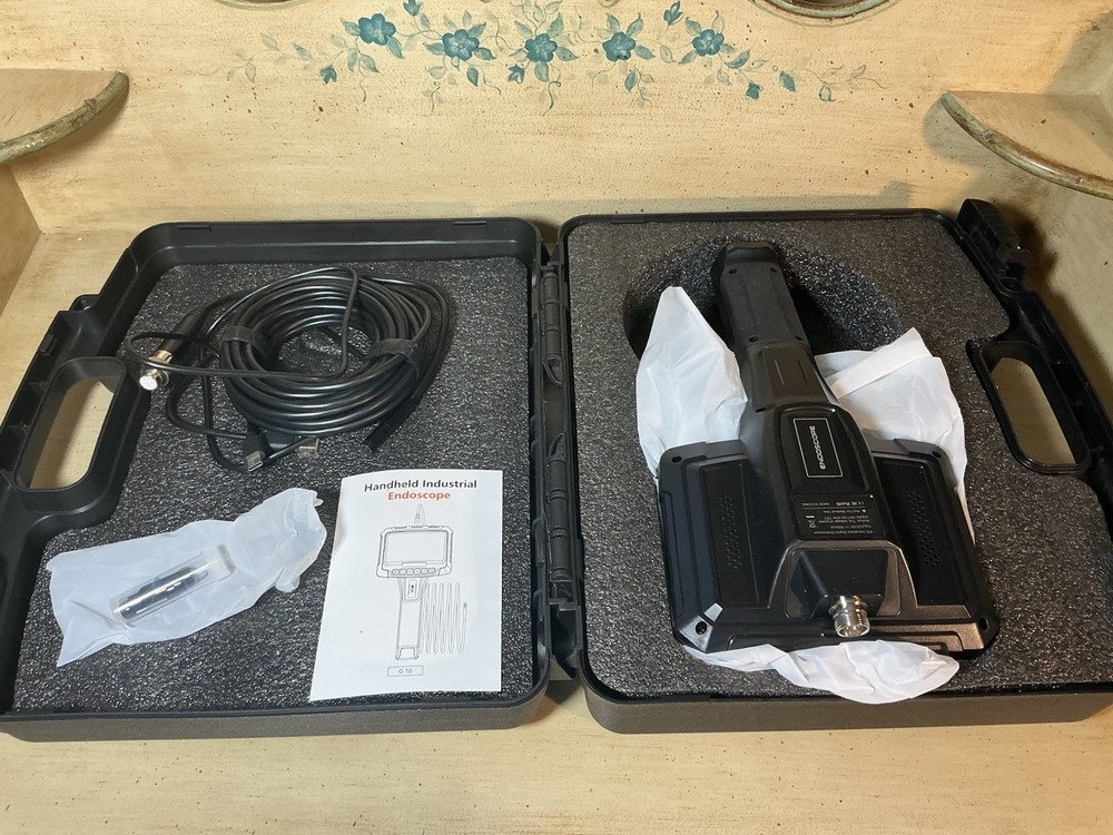 Dual Lens Endoscope W/ LED Light Handheld Industrial Endoscope
