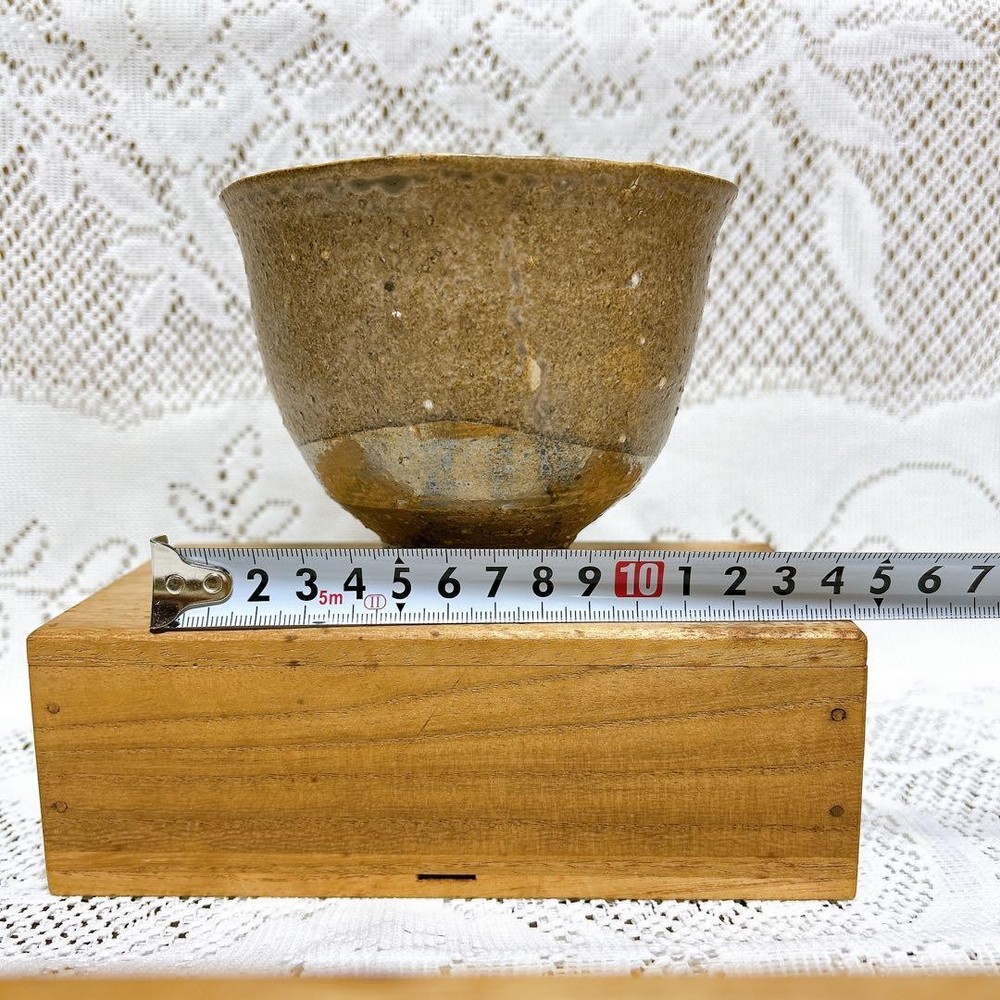 Tea Utensils Ceramic ocher may be Tokoname ware