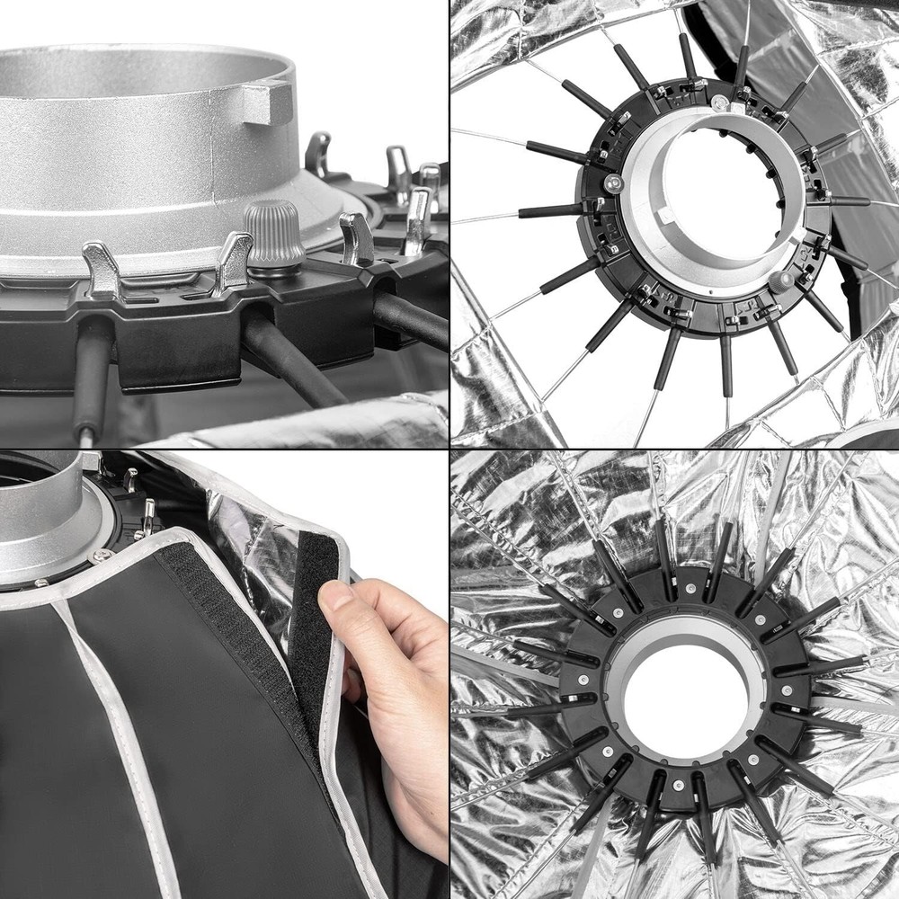 FOMITO Parabolic Softbox 47.2 inch/120cm Quick Release Deep Light Soft Box