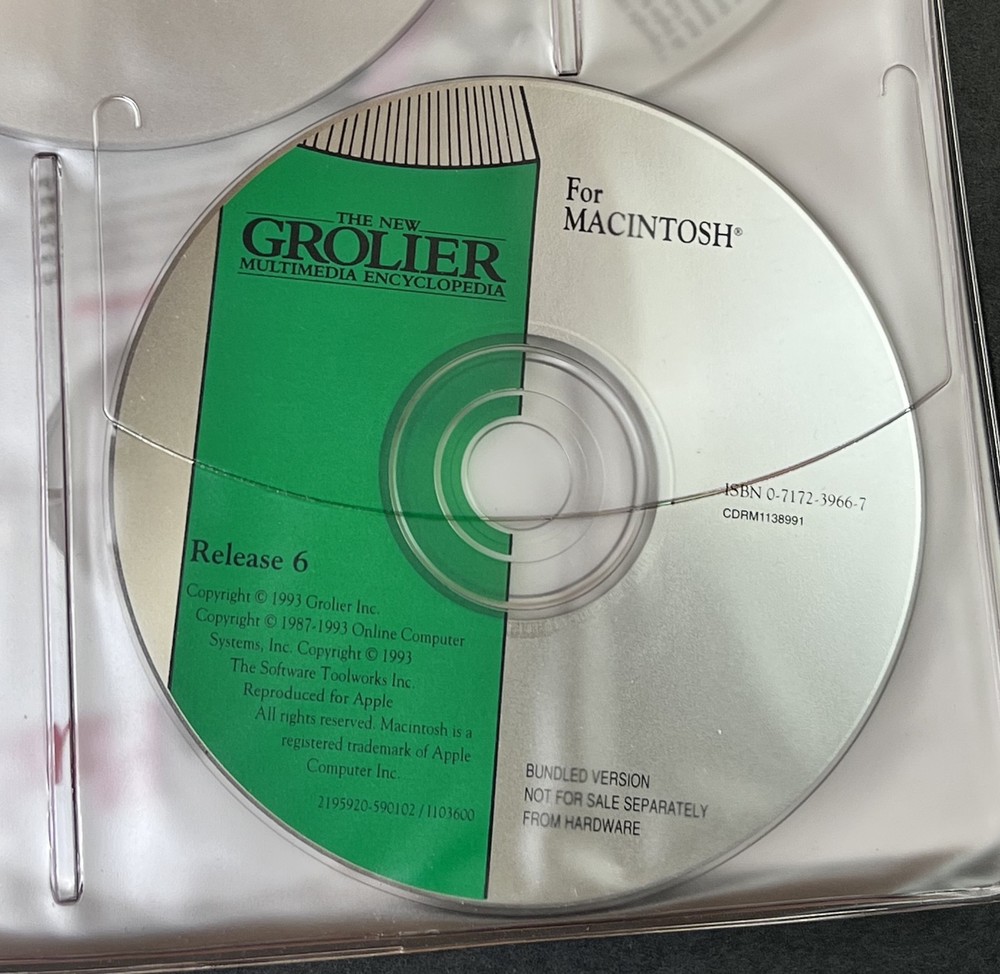 Vintage Apple Macintosh Compact Discs CD-ROM Software Bundle Encyclopedia Games