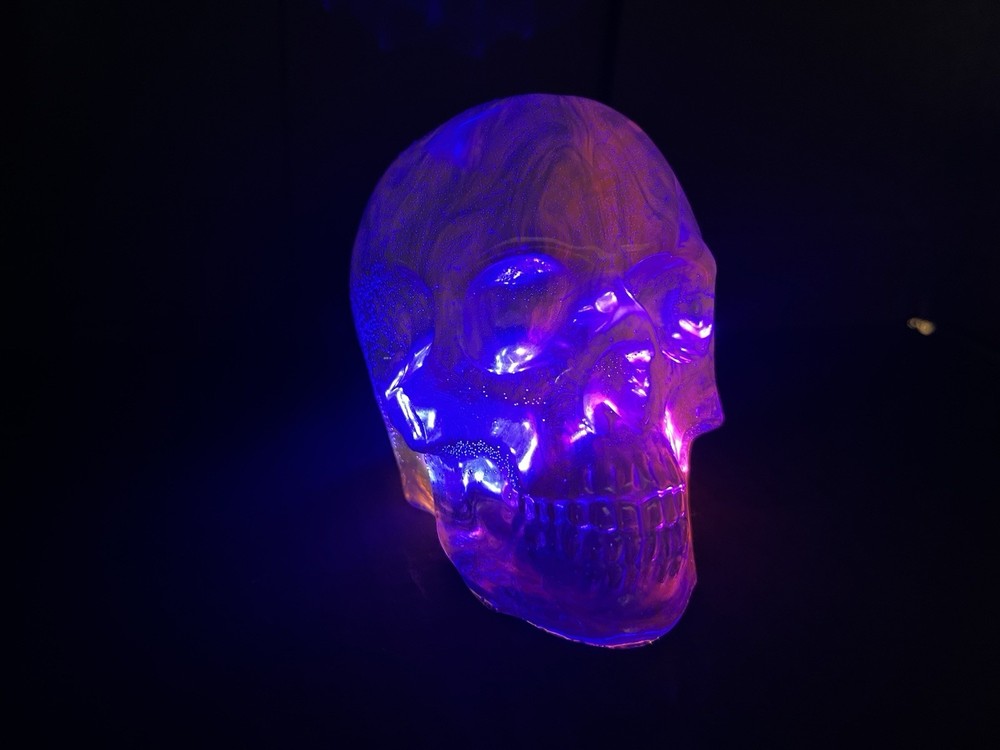 Hand made led Illuminated epoxy resin skull Light-USB Powered Decorative -01