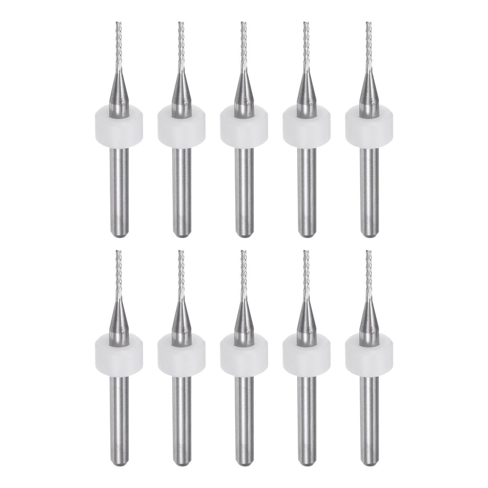 10pcs End Mill Bit 1mm Solid Carbide CNC Router Bits Engraving Cutter Tool