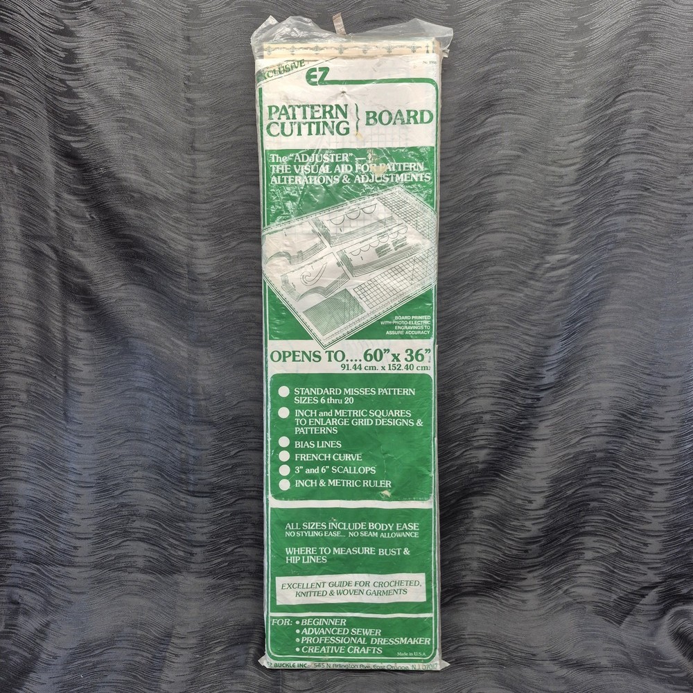 Vintage EZ Pattern Cutting Board 36x72 Sewing Fabric Layout Foldable Grid Lines