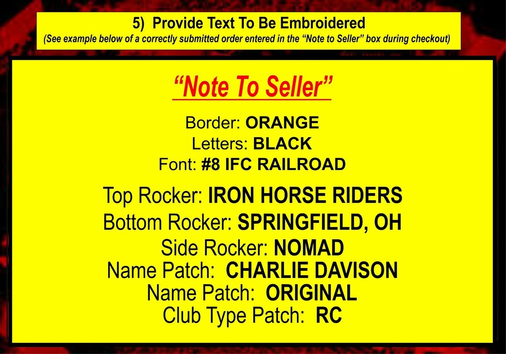 13" REFLECTIVE 6 PC SET CUSTOM EMBROIDERED ROCKER PATCH 3M® MOTORCYCLE MC BIKER