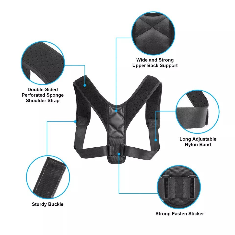 Adjustable Posture Corrector Back Shoulder Support Correct Brace Belt Men Women