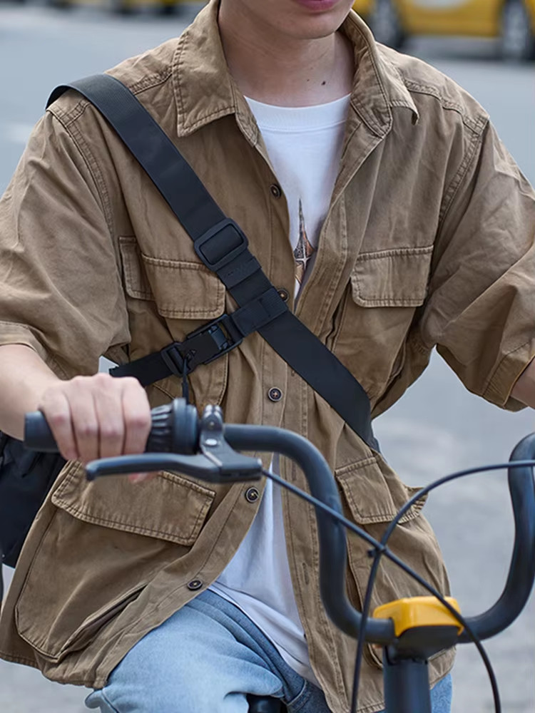 Three Point Auxiliary Backpack Stability Strap Adjustable Fixed Shoulder Bag ant