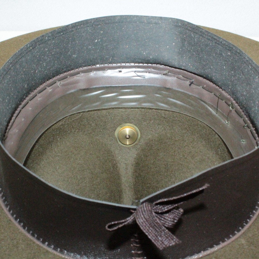 US Army Olive Green Felt Hat Drill Sergeant Instructor F40: Even Size 6¾