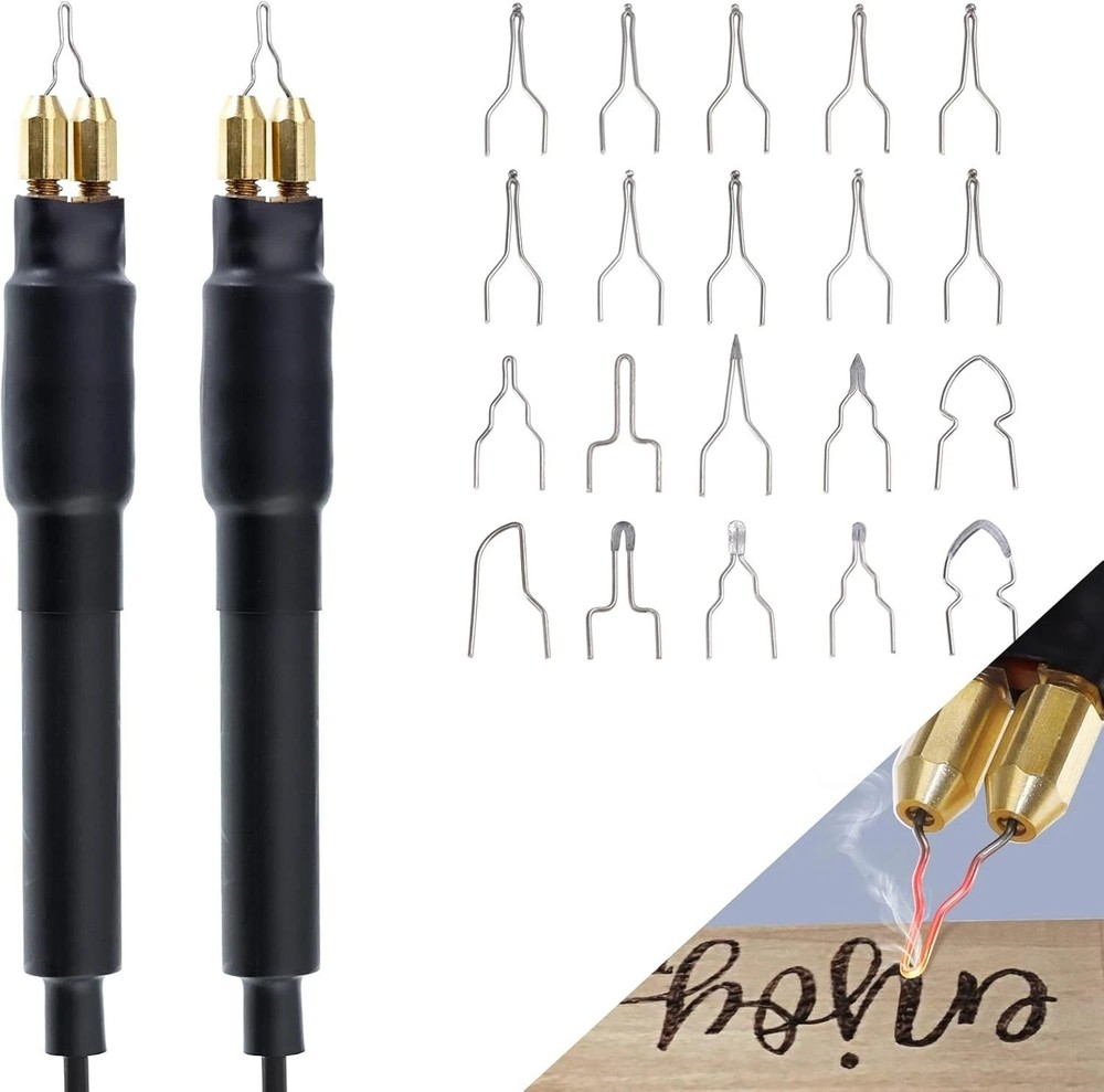 60W Wood Burning Kit Pro Pyrography Tool with 20 Tips, Adjustable Temperature
