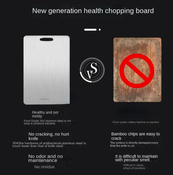 Stainless Steel Panel and Chopping Board Kitchen Double sided cutting Board