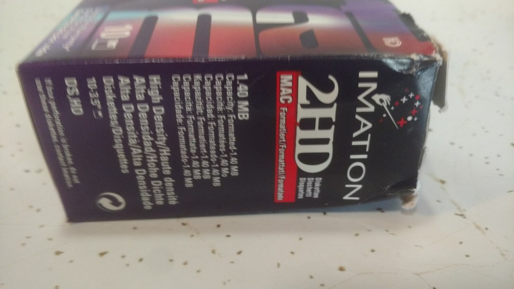 Imation 2HD Diskettes 3.5" Floppy Disk 1.44MB Pack Of 9 Open Box