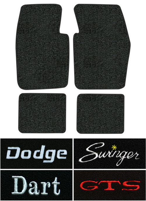 1963-1973 Dodge Dart Floor Mats - 4pc - Loop
