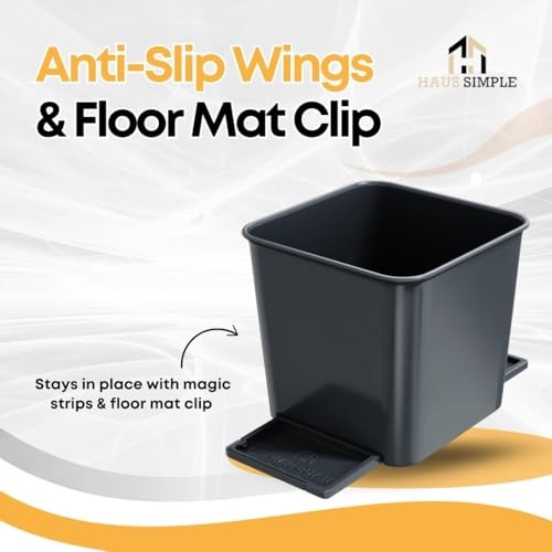Car Trash Can for Vehicles Leakproof Compact Garbage Bin w/Stability Small Gray