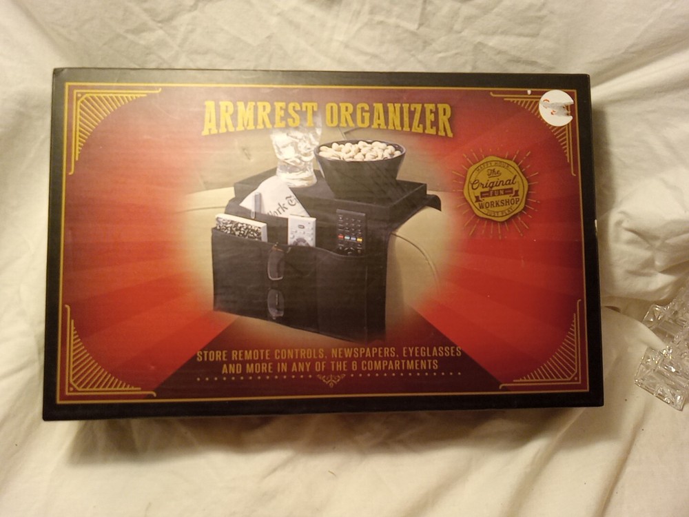 The Original Fun Workshop ARMREST ORGANIZER Couch , 6 Compartments , Top Tray