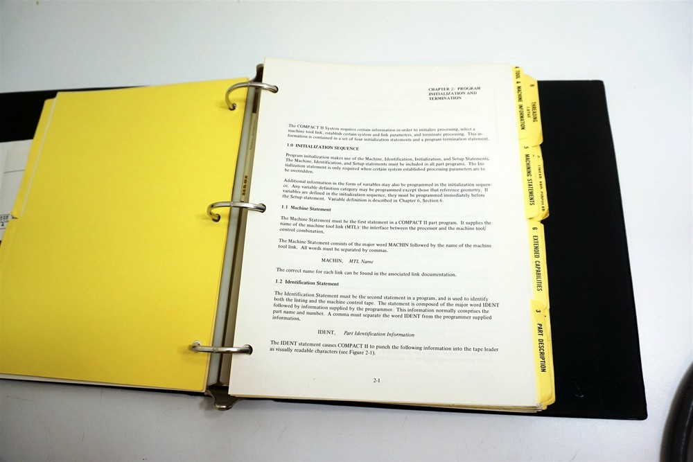 Vintage 1974 COMPACT II Programming Manual ~ Very Early computer book by MDSI