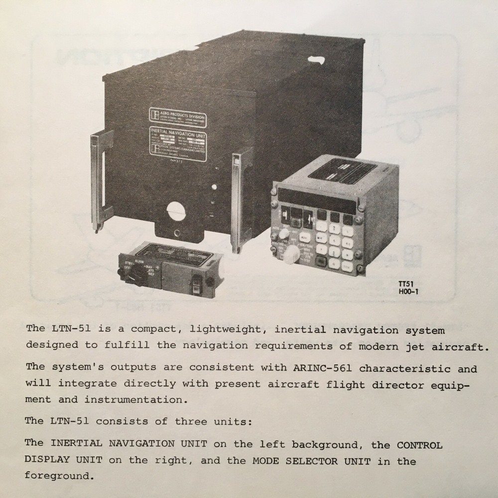 Litton Aero LTN-51 Inertial Nav System Pilot's Familiarization Guide