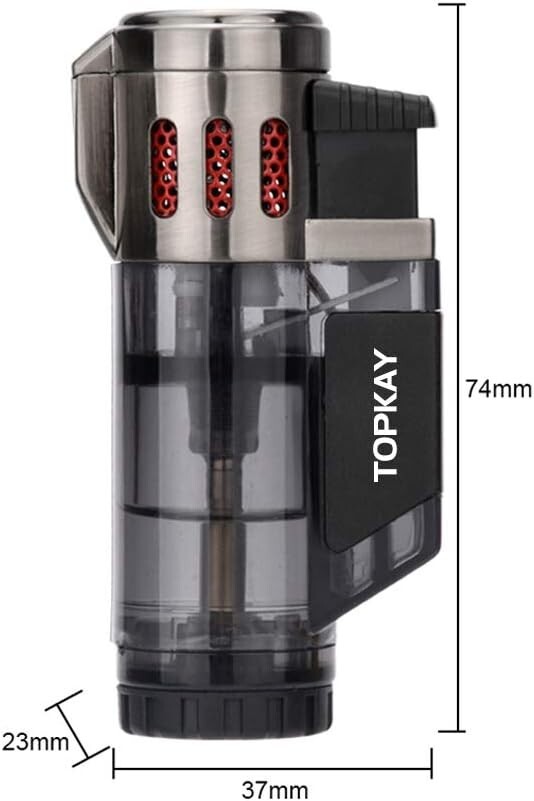 Refillable Triple Jet Torch Lighters - Windproof and Convenient, Gift Set 2 Pack