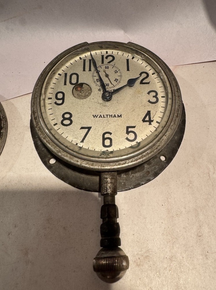 Large Antique Waltham Car/Automobile Clock