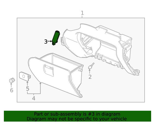 Genuine GM Instrument Panel Compartment Door Dampener 13427447
