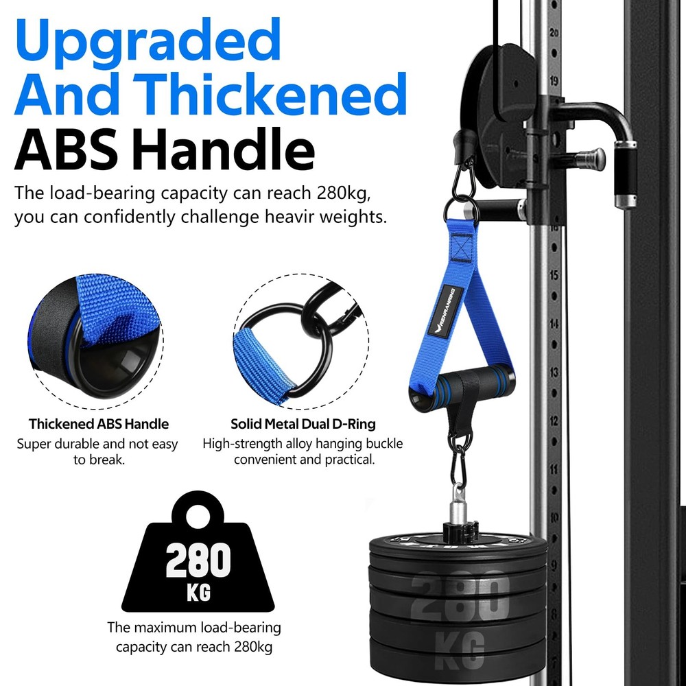 Gym Exercise Handles Replacement Handle Attachments for Cable Machine Pulleys
