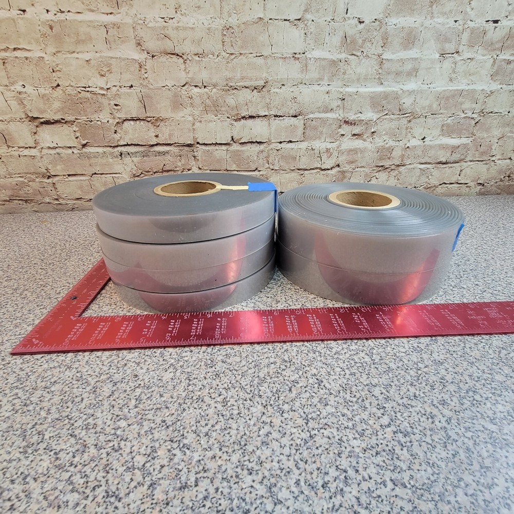 Clear STRAPPING Two Sizes 1.125" & 1.5", 6 Rolls Total, Poly? 4 Rolls S1400
