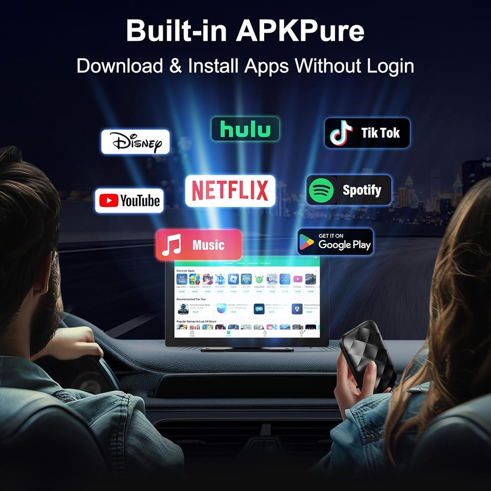 Magic Box 2.0 Wireless CarPlay Adapter for Apple CarPlay, Android Auto Wireless
