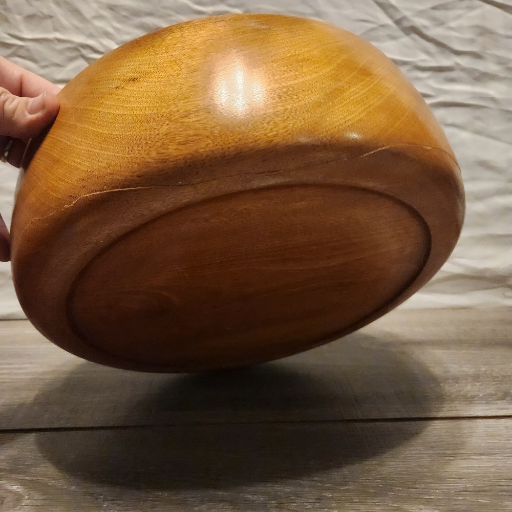 Vintage Wooden Tea Box Yarn Holder Craft Container