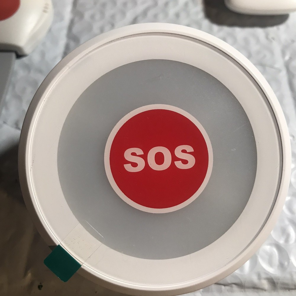 Wireless SOS Pager Alert System with 2 Call Buttons and LED Receiver