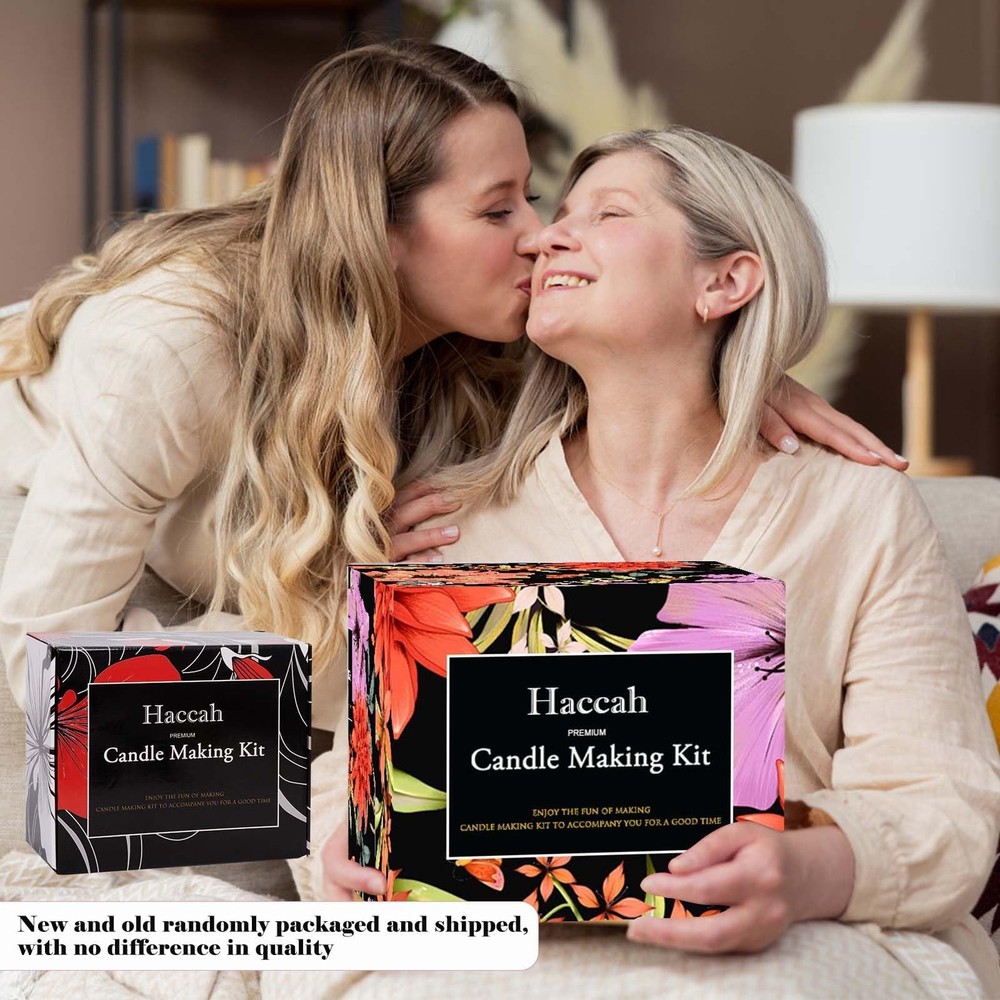 Complete Candle Making Kit With Wax 3.0LBS with Melter, black
