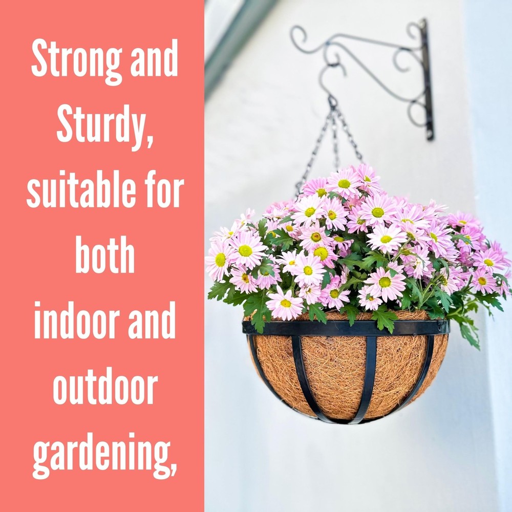 LaLaGreen Bundle- 2 Pack, 20 Inch Hanging Basket with Coco Liner + 2 Pack, 20...