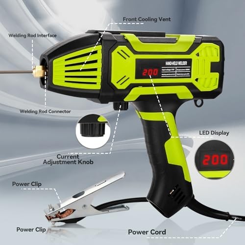 110V Portable Handheld Welding Machine, IGBT Inverter, 6 Variable Current Settin
