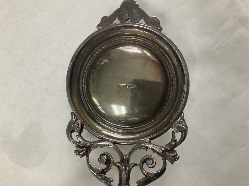 Silver Plated Pocket Watch Holder Marked GAB NS