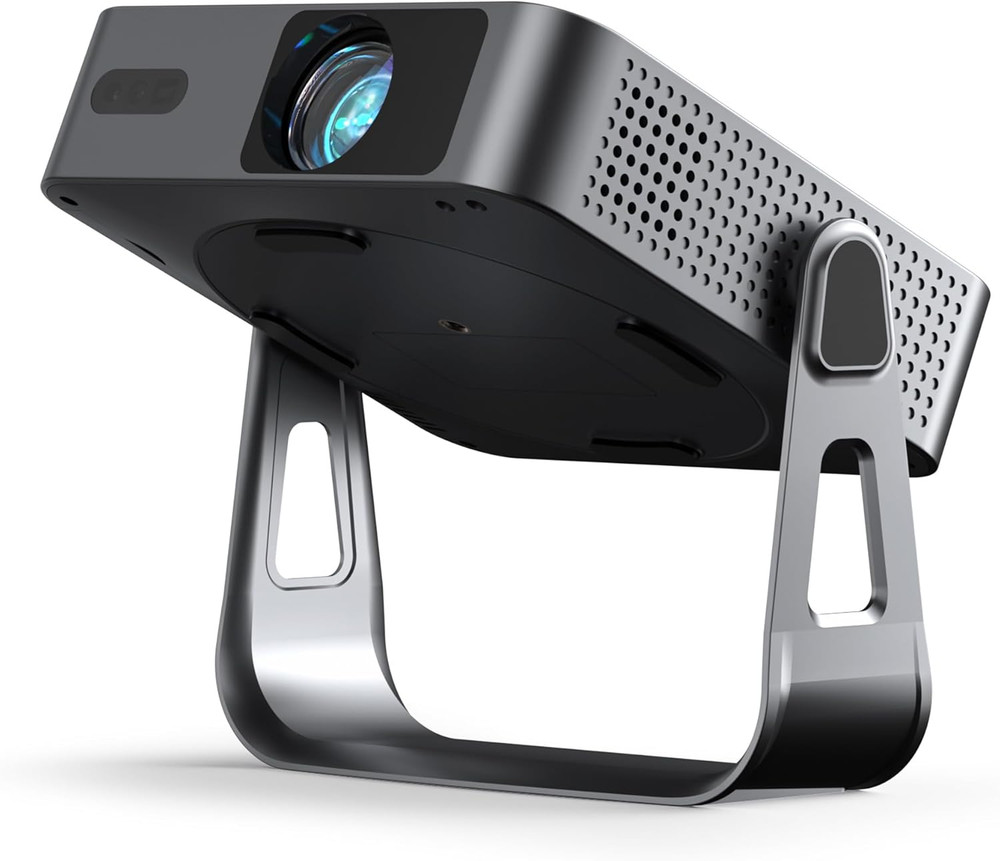 【Officially-Licensed APP & Native 1080P】Thinnest 1.81" Smart Mini Projector with