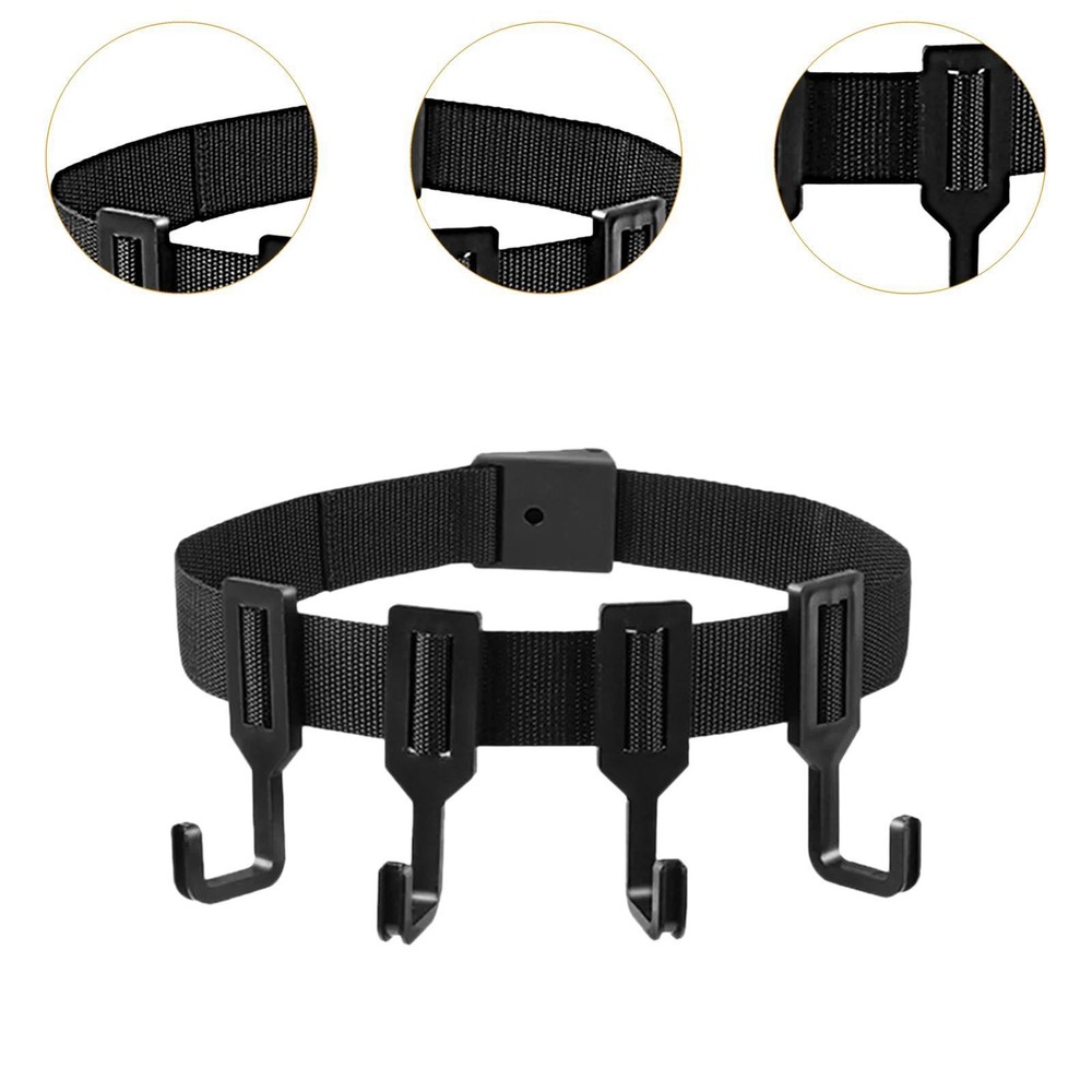 Tree Stand Harness Strap Accessory Holder with 4 Hooks Gear Sturdy Versatile