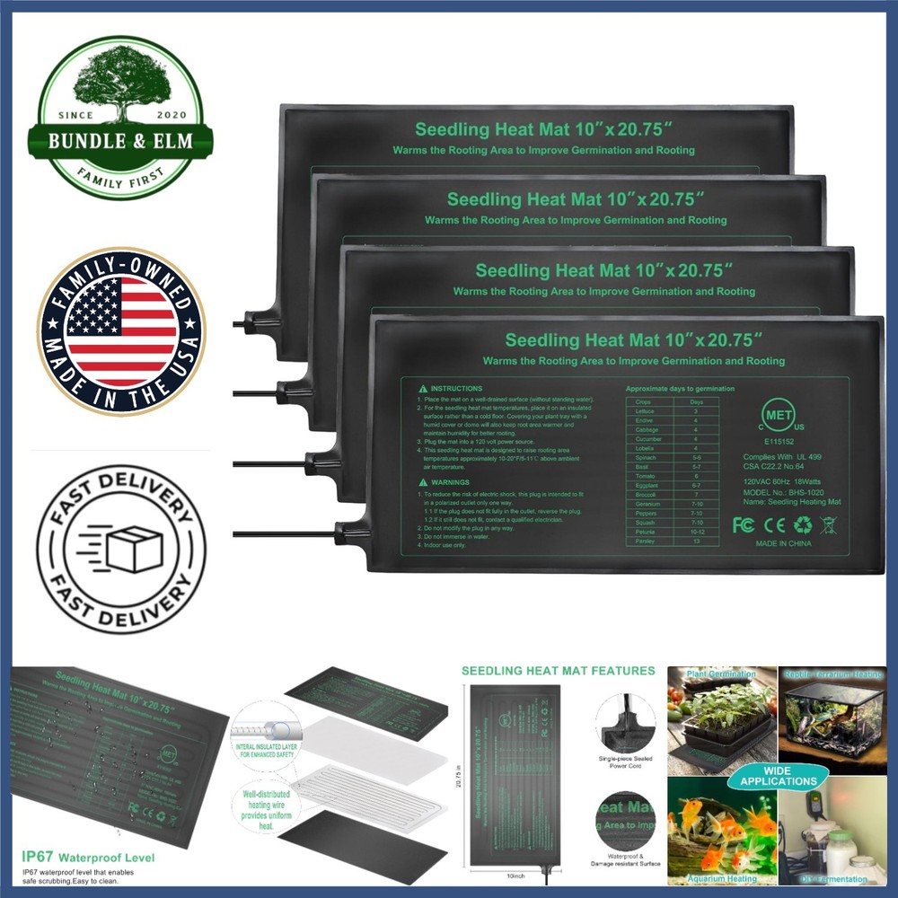Consistent Heating Mats for Indoor Seed Starting, Fermentation & Terrariums