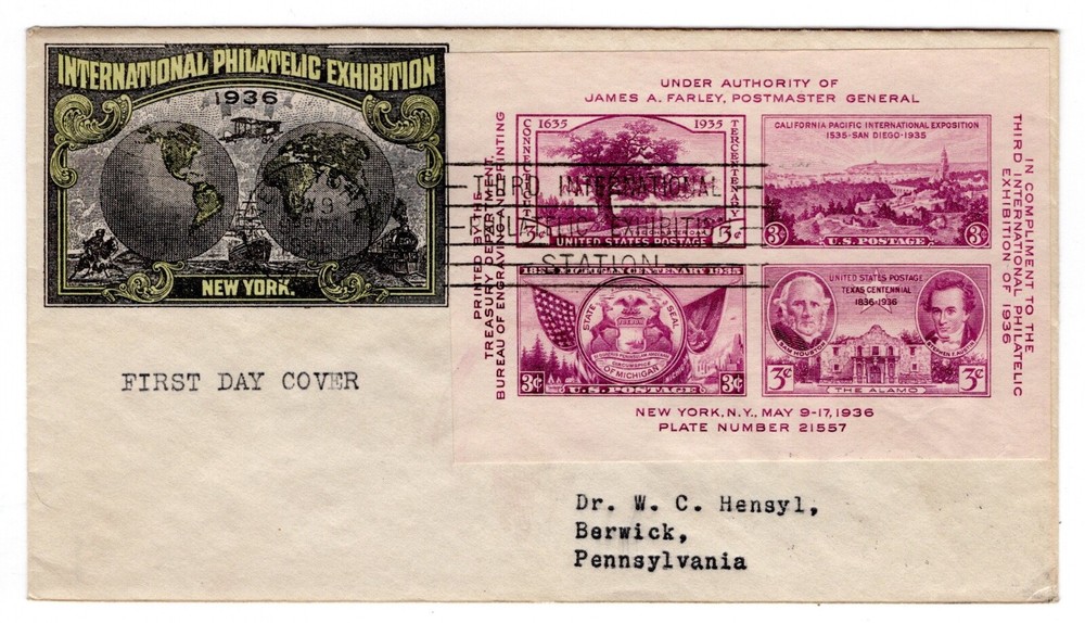 #778 TIPEX 1936 FDC - Planty #36b