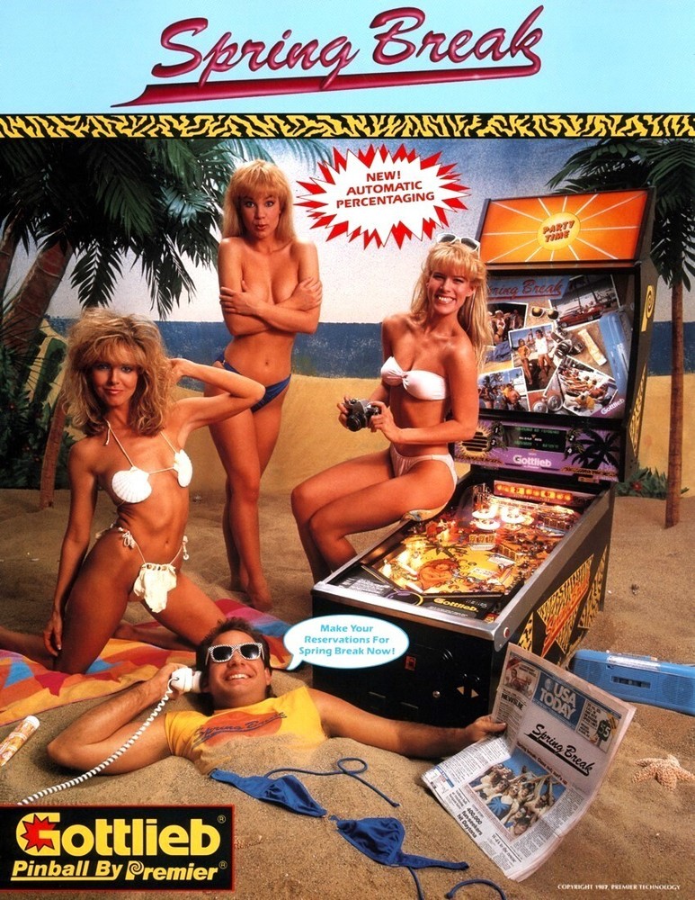 1987 Gottlieb / Premier Spring Break Pinball Machine Rubber Ring Kit