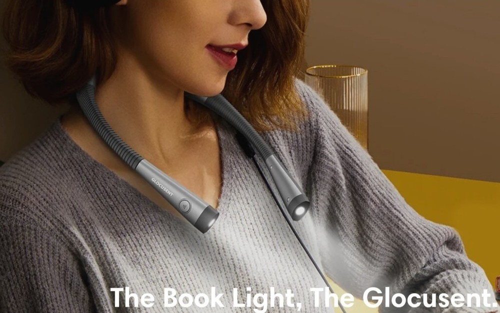Glocusent LED Neck Light • Book Light for Personal Reading • Adjustable • NIB