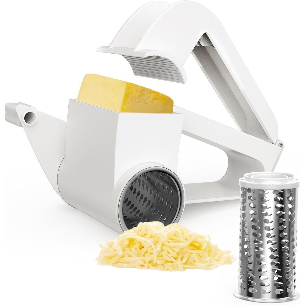 Rotary Cheese Grater with Handle for Vegetables Chocolate Hard Cheese and Nuts