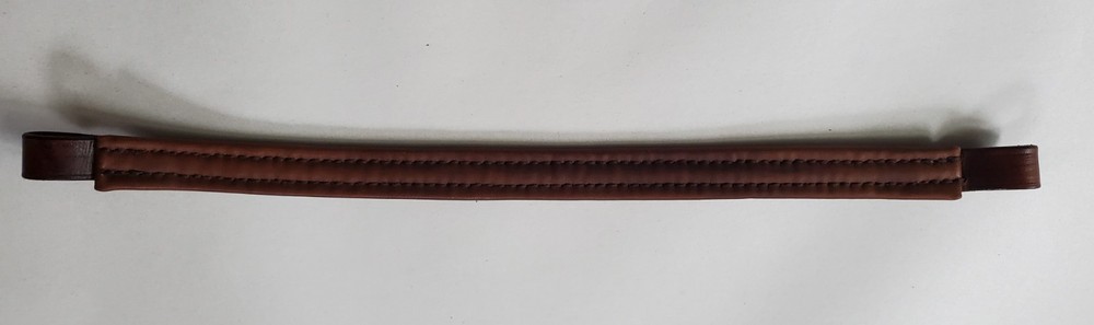Courbette Brown Browband Plain Raised Cob size