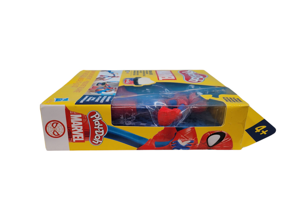 Play-Doh Marvel Spider-man Playset Bendy Action Fig +Web Squisher + 2 Compounds