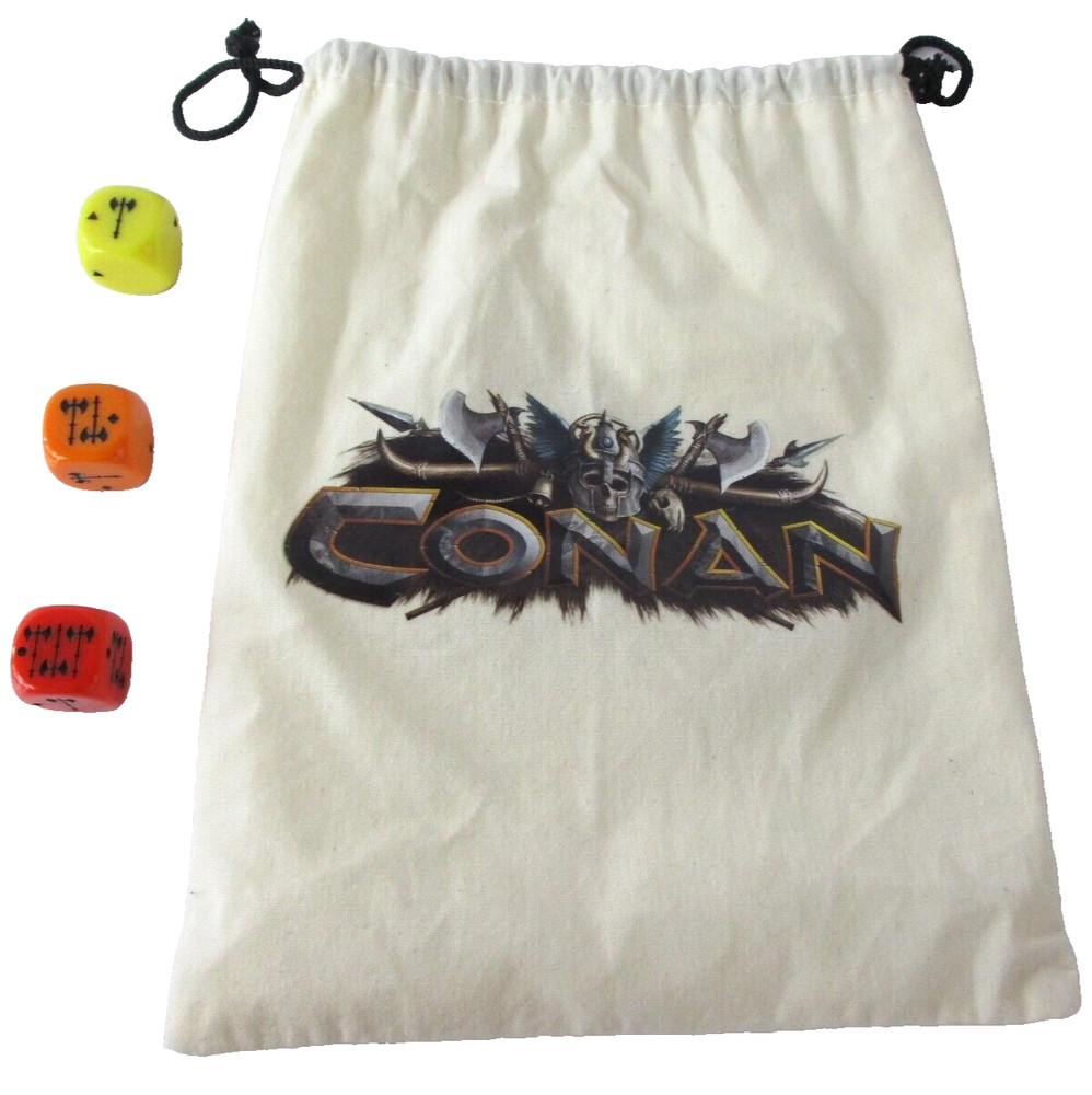 CONAN: The Board Game DICE & DICE BAG Monolith NEW!!