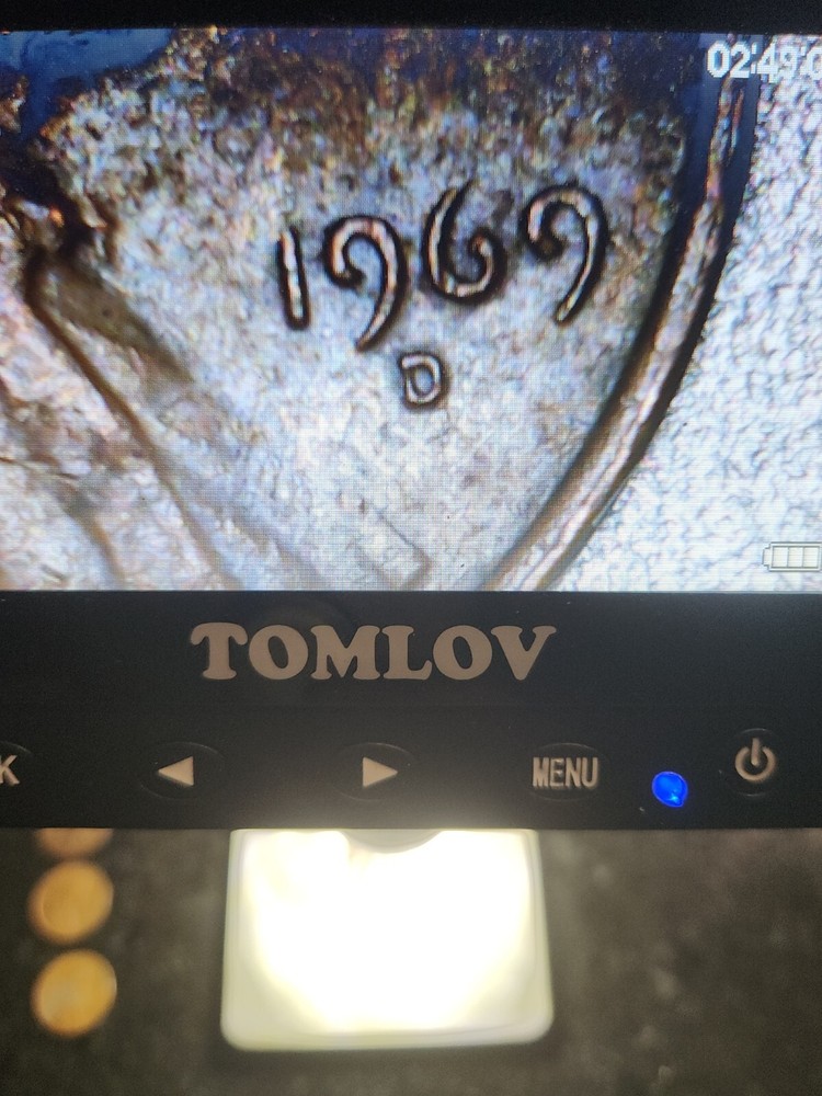 1969 D floating-roof penny, Weak FG