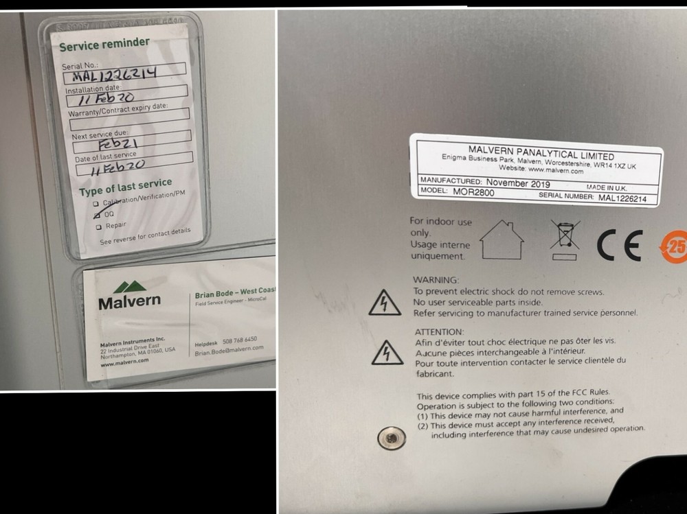 Malvern Morphologi 4 Automated Particle Size Analysis Characterization System