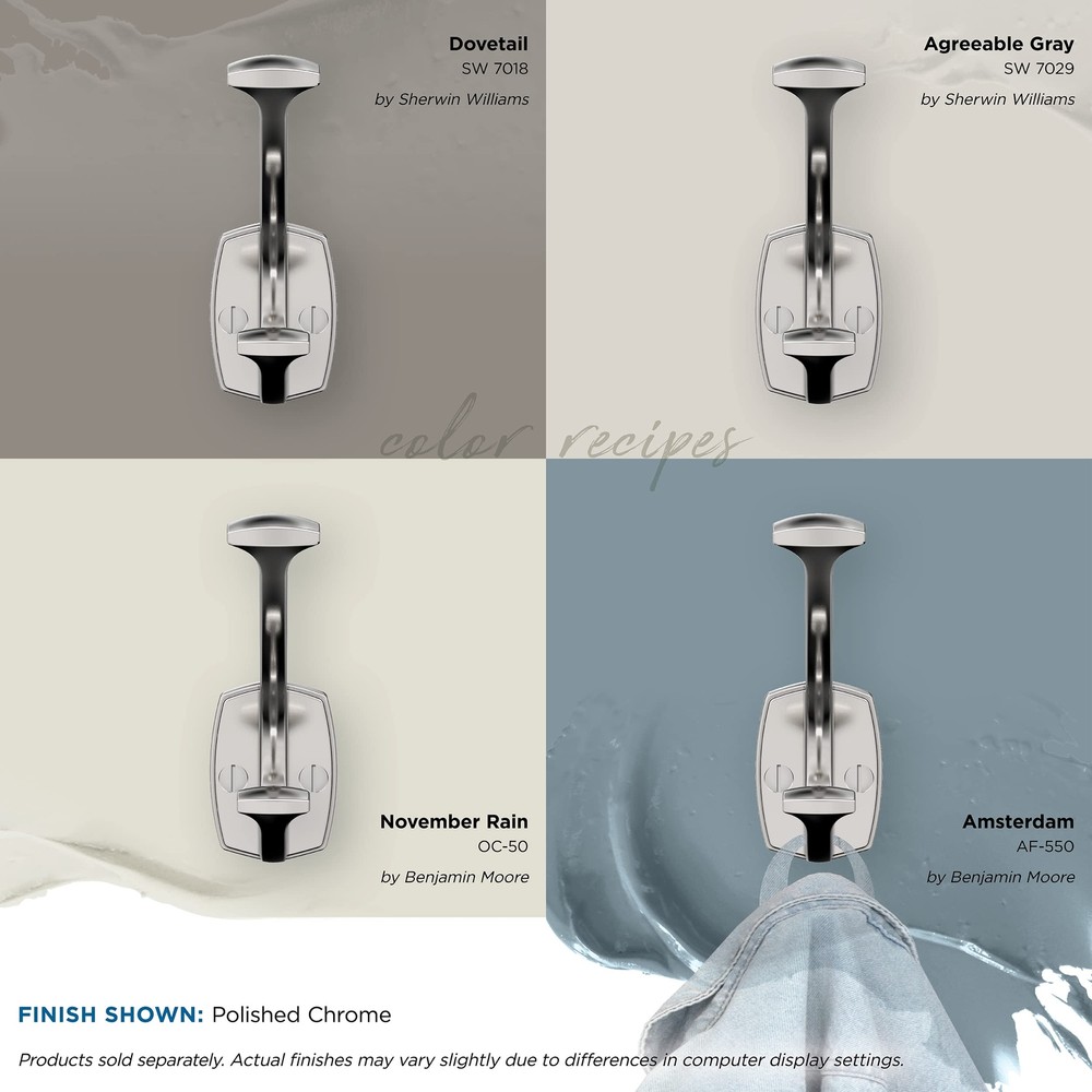 H3700126 | Vicinity Double Prong Decorative Wall Hook | Polished Chrome Hook ...