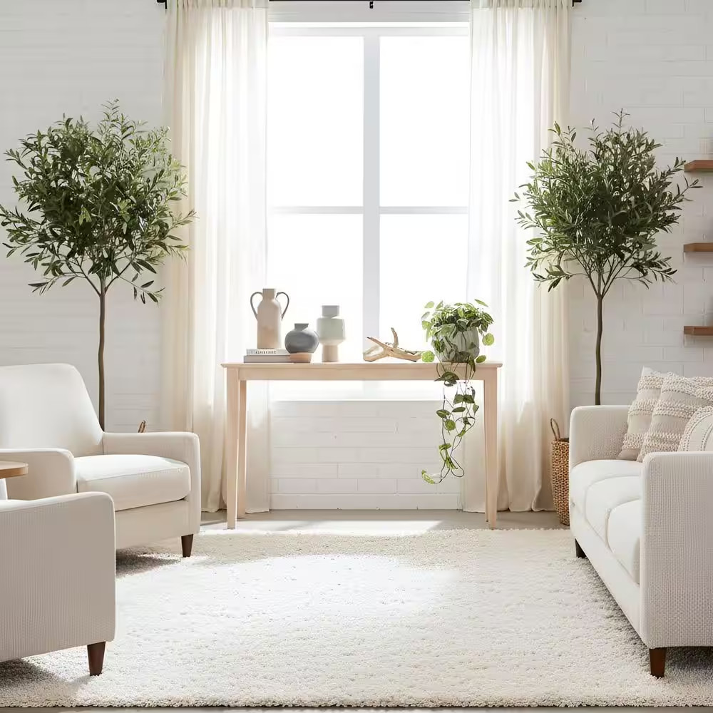 Shaker 48 In. Unfinished Standard Rectangle Wood Console Table